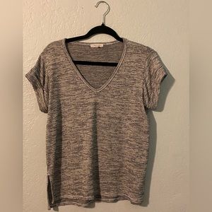 Rag & Bone The Knit V-Neck Striped Tee